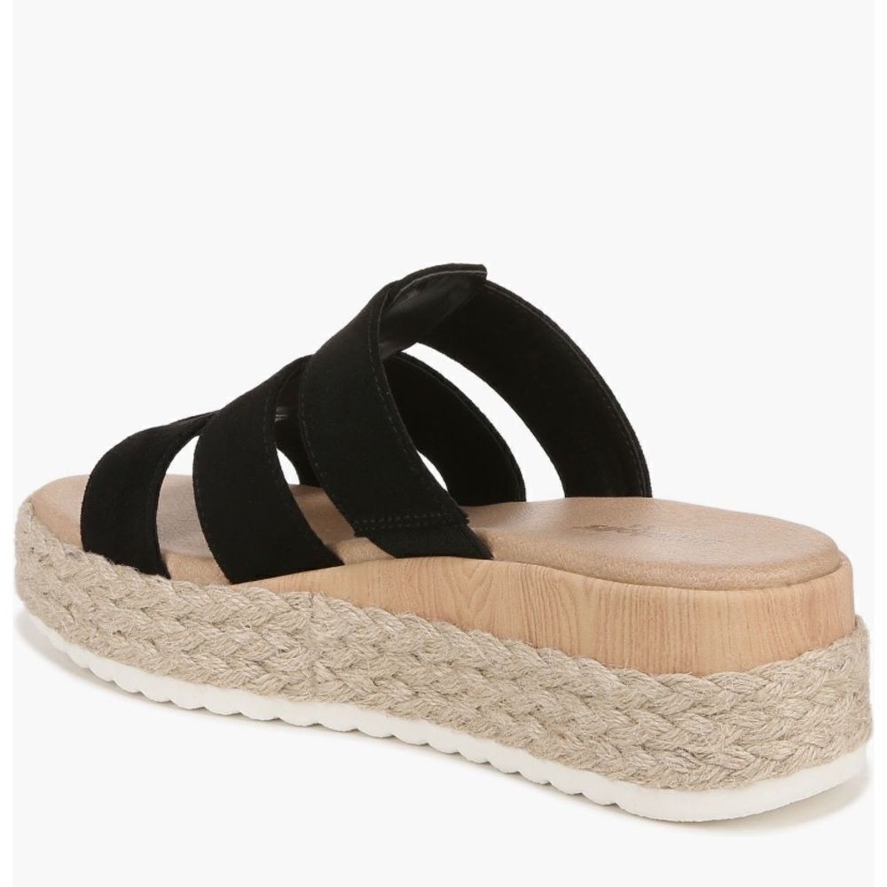 Dr. Scholl's Electric Platform Wedge‎ Sandal, Cushioned, Black/Tan, Size 9, NWT - Picture 4 of 16